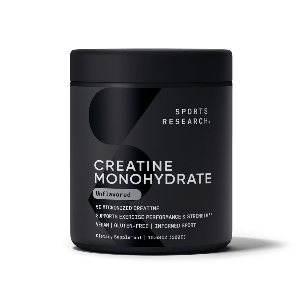 Sports Research Creatine Monohydrate 10.58 oz - front of container