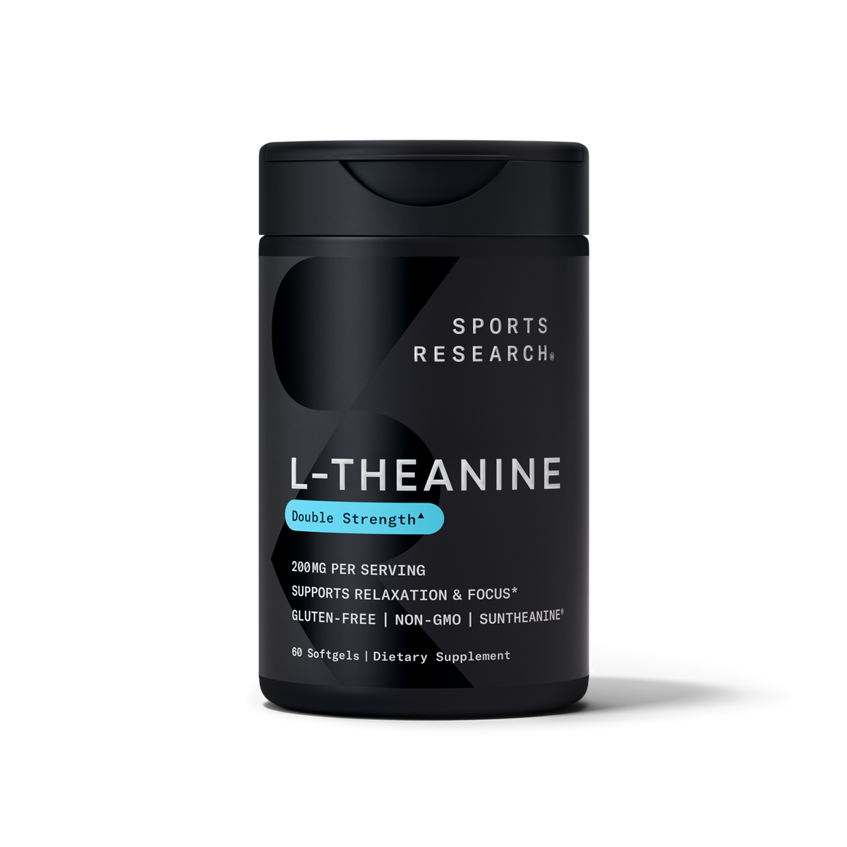 Sports Research L-Theanine 200mg 60 Softgels - front of bottle