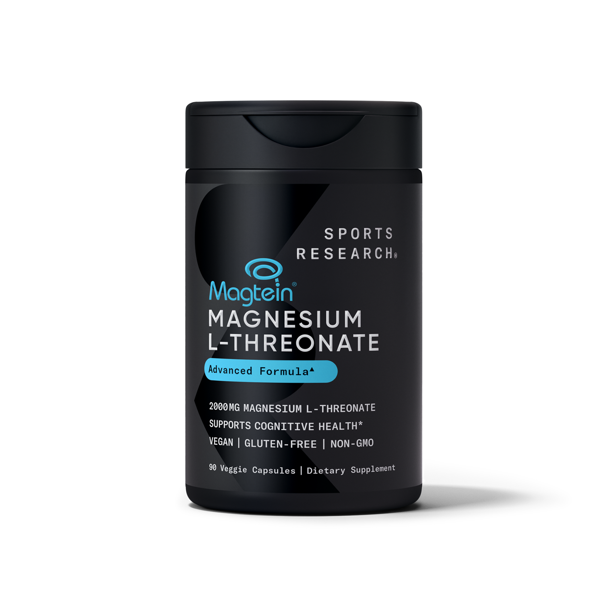Sports Research Magnesium L-Threonate 2000mg 90 Capsules - front of bottle