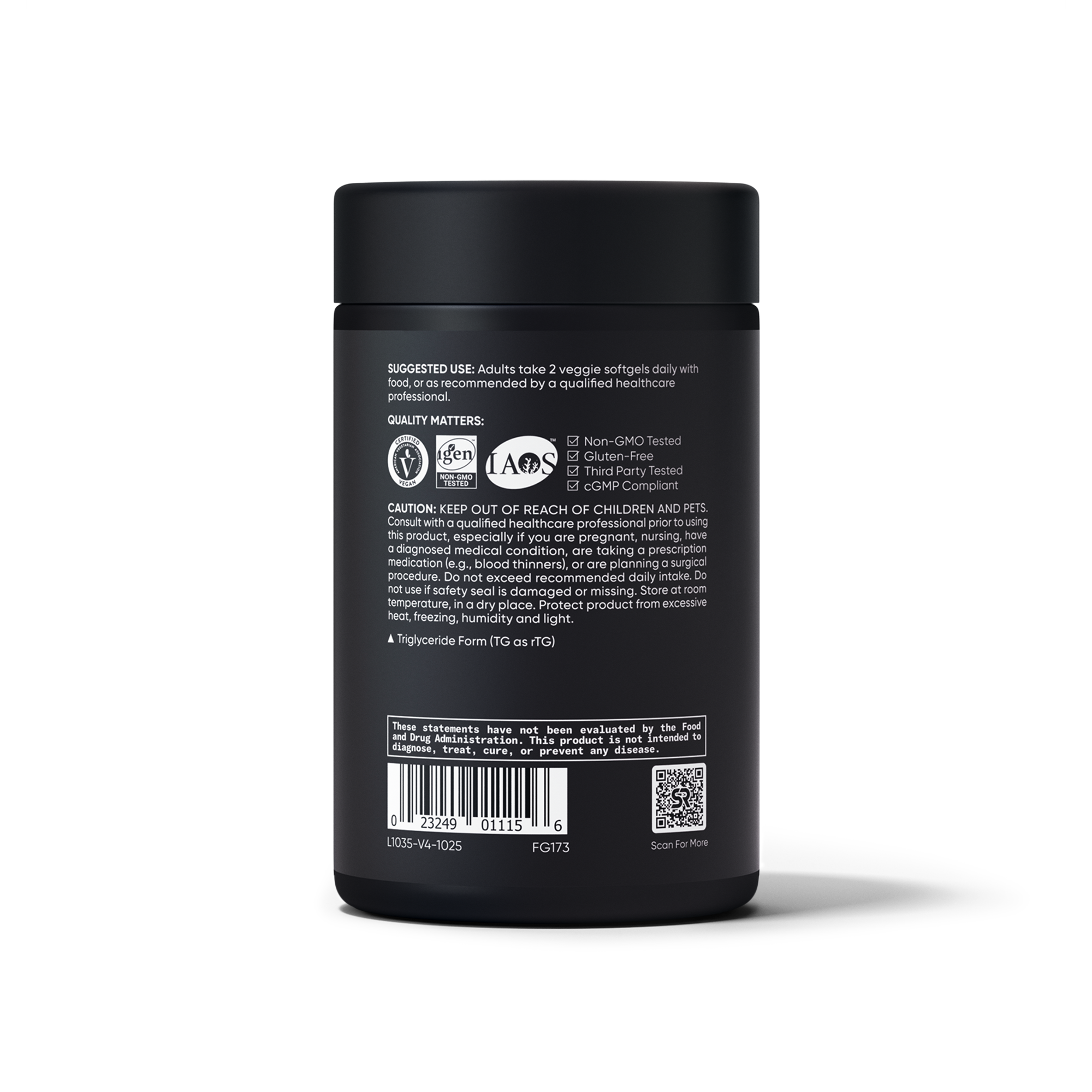 Sports Research Vegan Omega-3 - left angle view