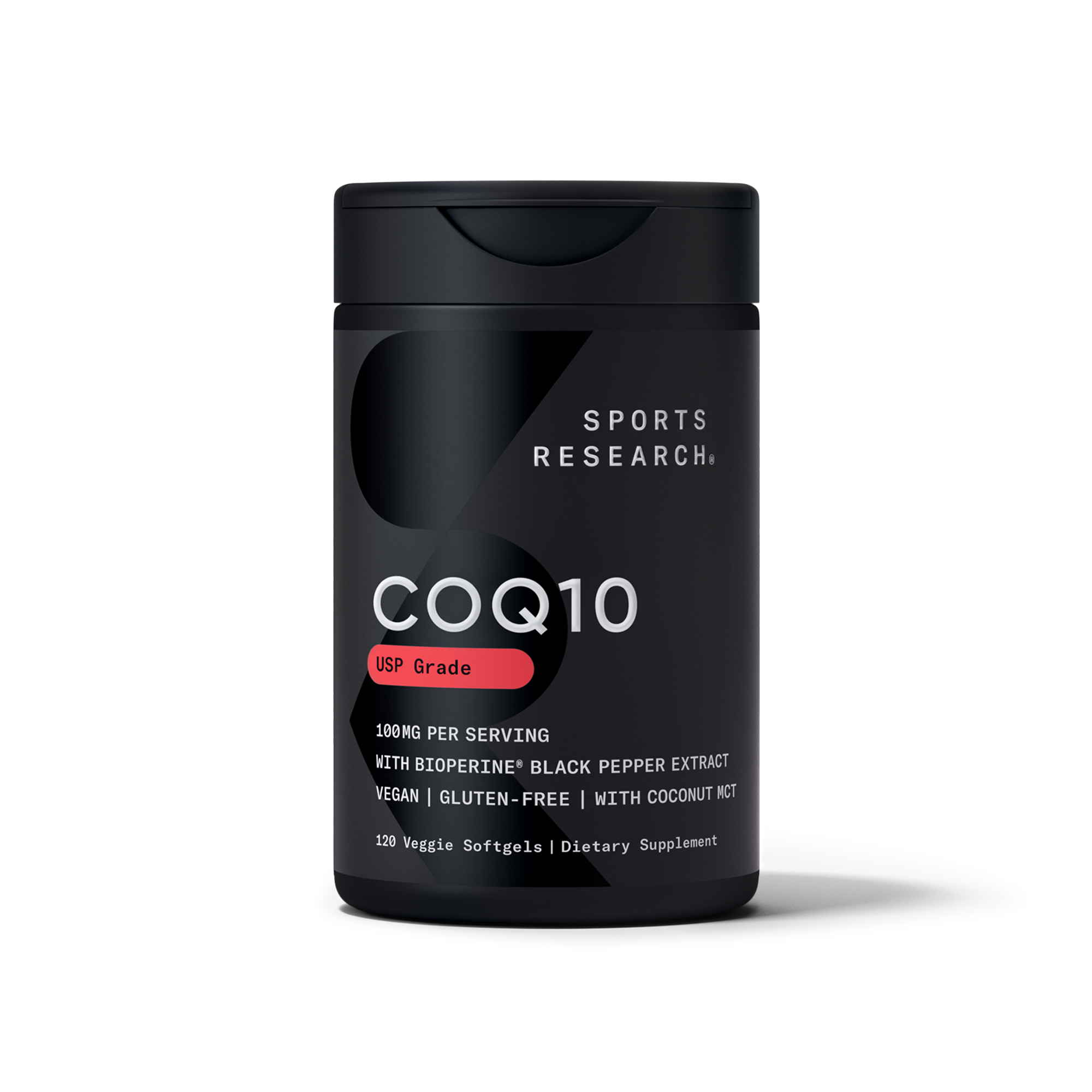 Sports Research CoQ10 100mg 120 Softgels - front view