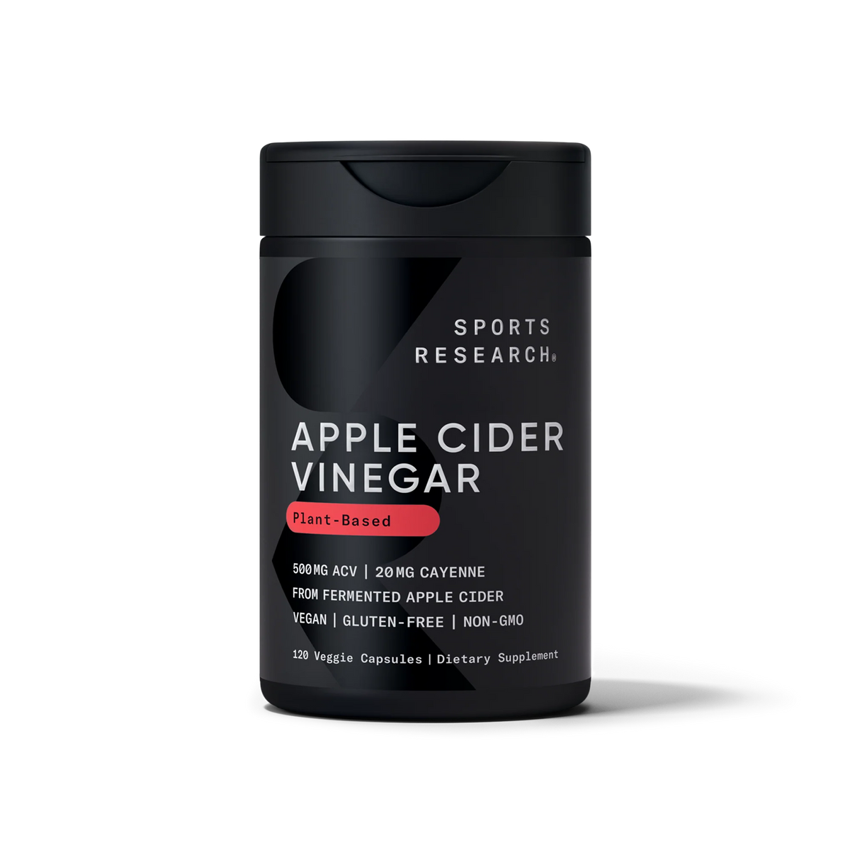Sports Research Apple Cider Vinegar with Cayenne Pepper 520mg, 120 Veggie Capsules