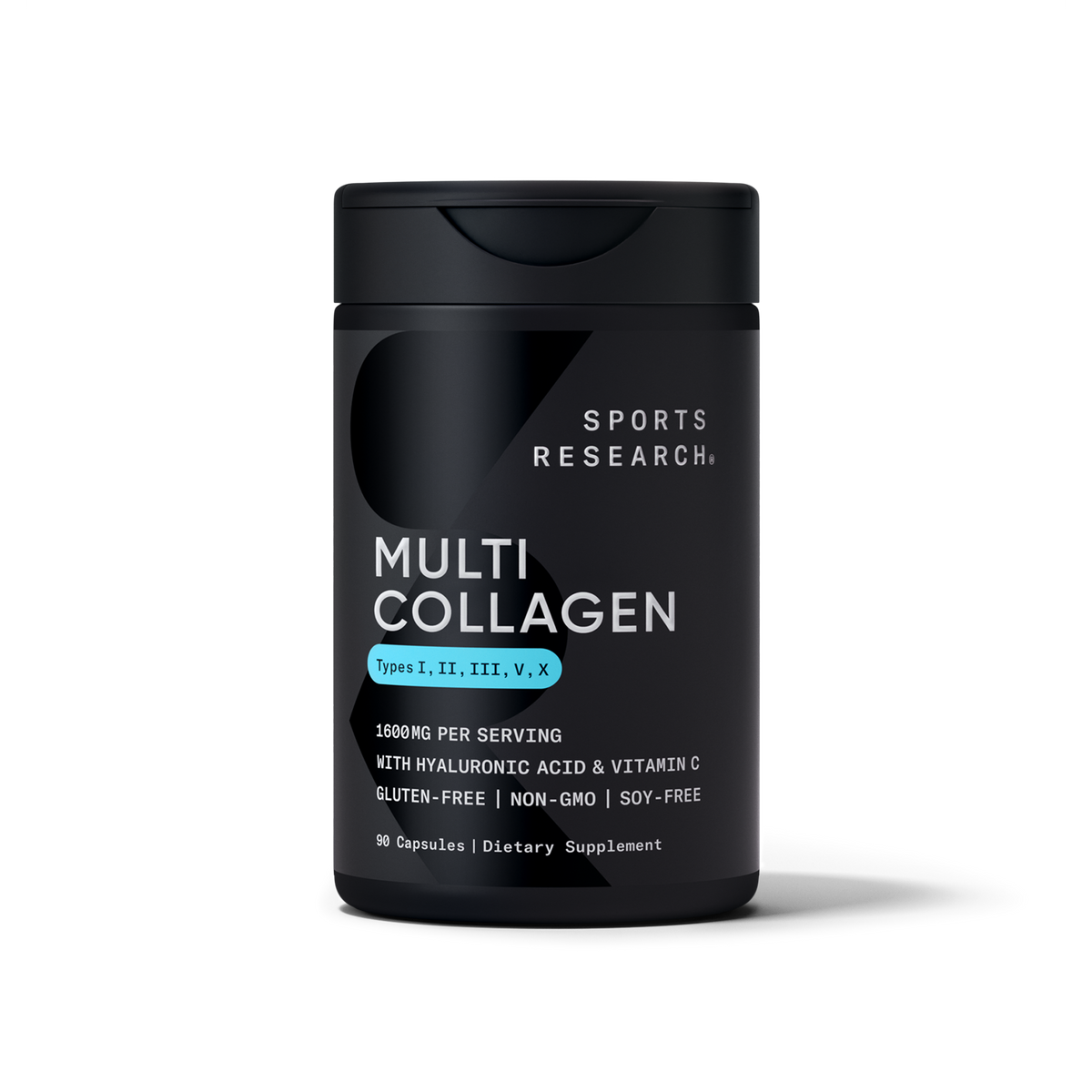 Sports Research Multi Collagen 1600mg 90 Capsules - front of bottle