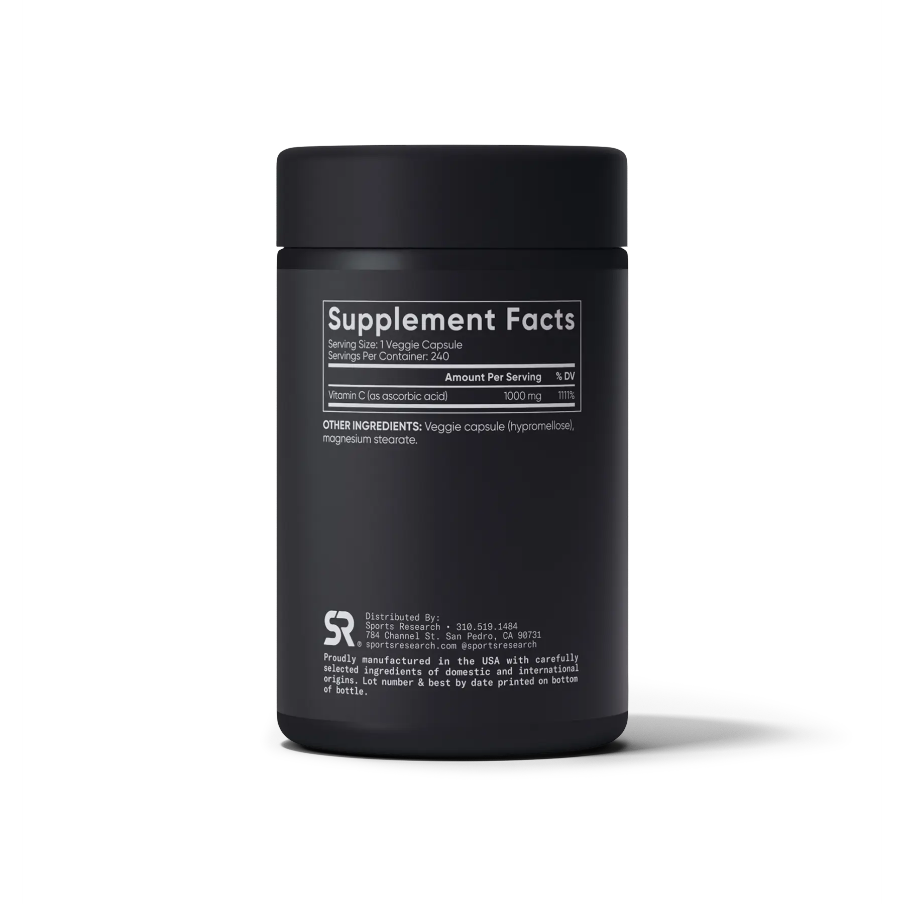 Sports Research Vitamin C 1000mg 240ct - right angle view