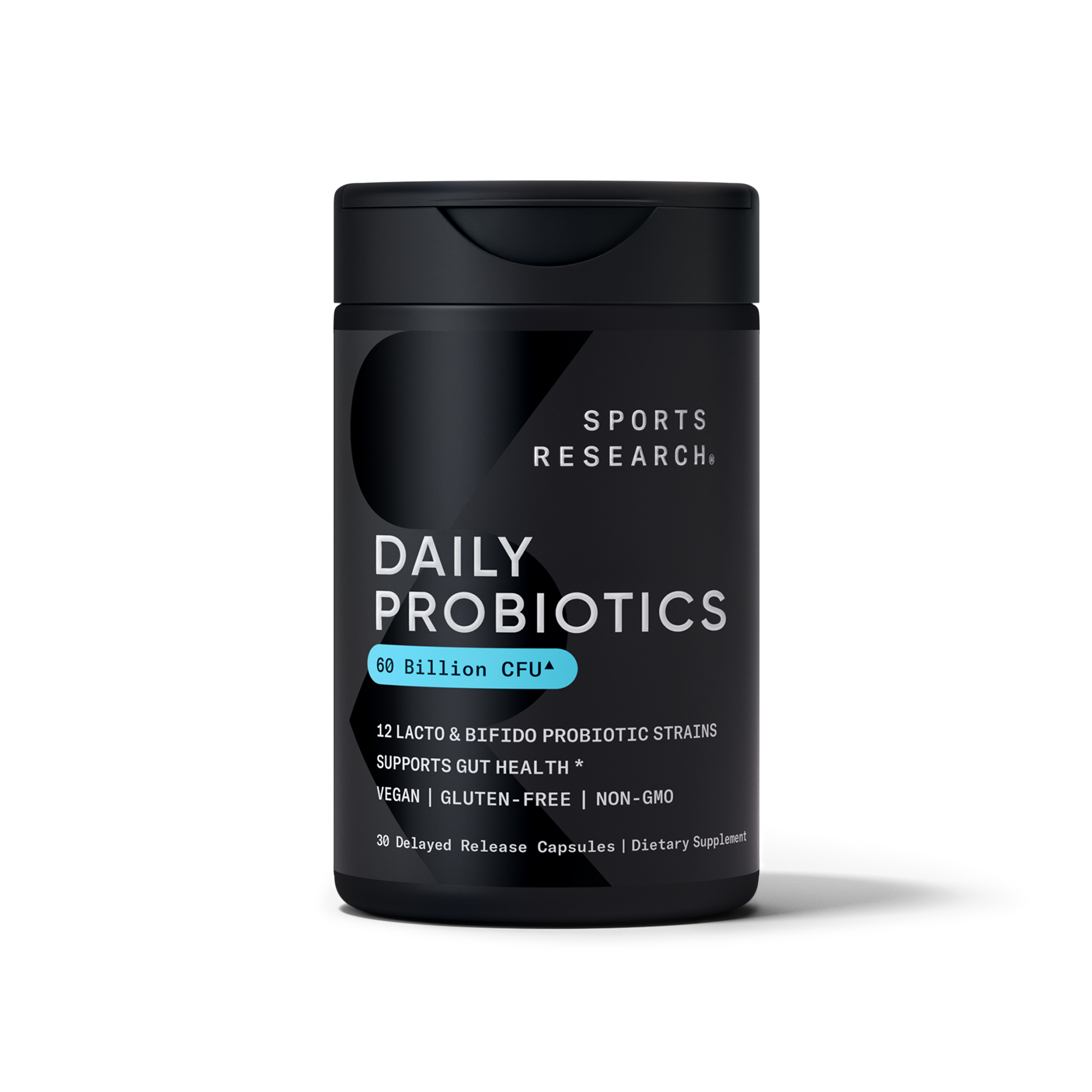 Sports Research Daily Probiotics 30 Capsules - front of bottle