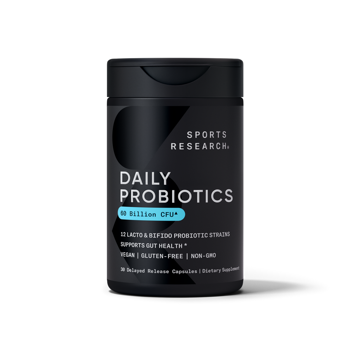 Sports Research Daily Probiotics 30 Capsules - front of bottle