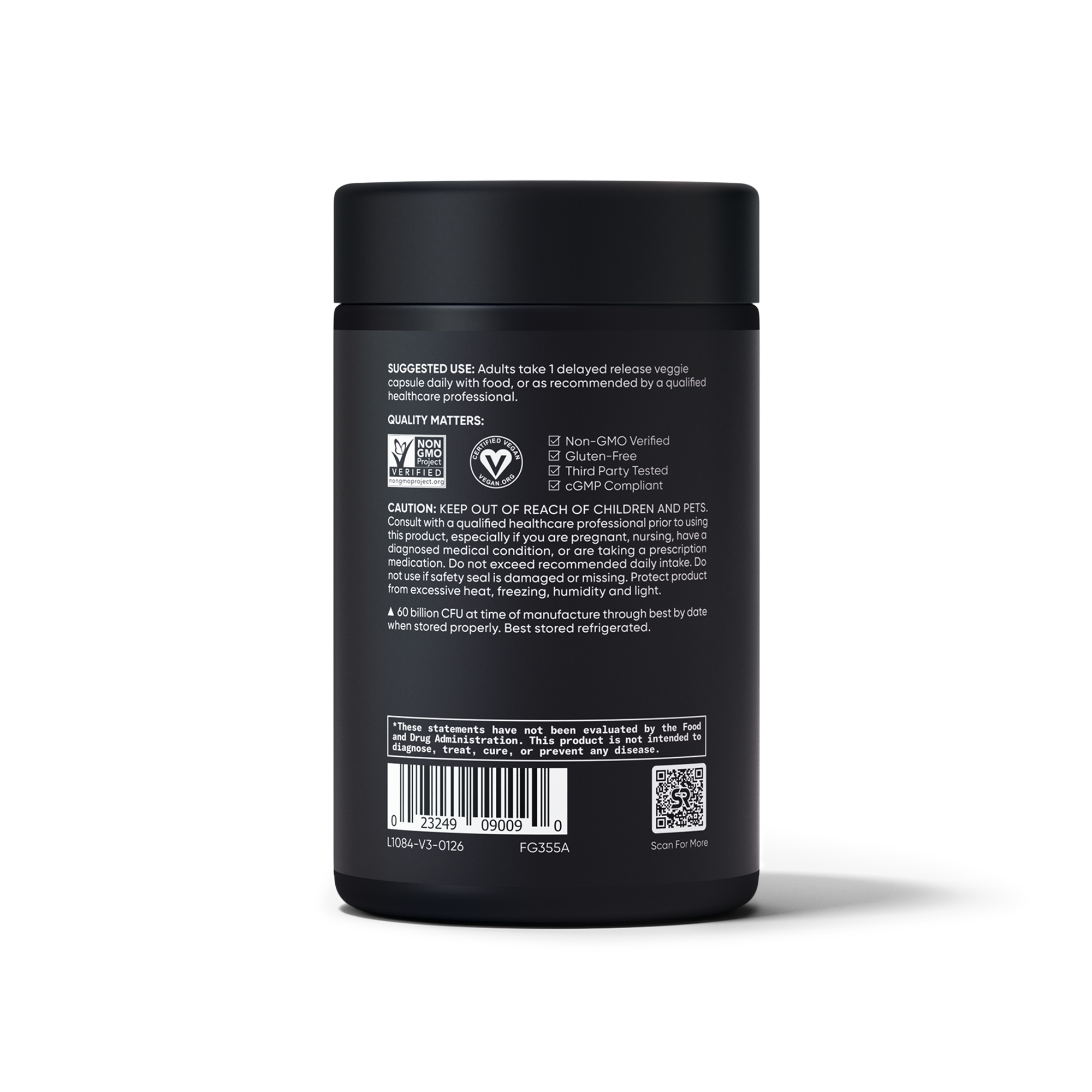 Sports Research Daily Probiotics - left angle view