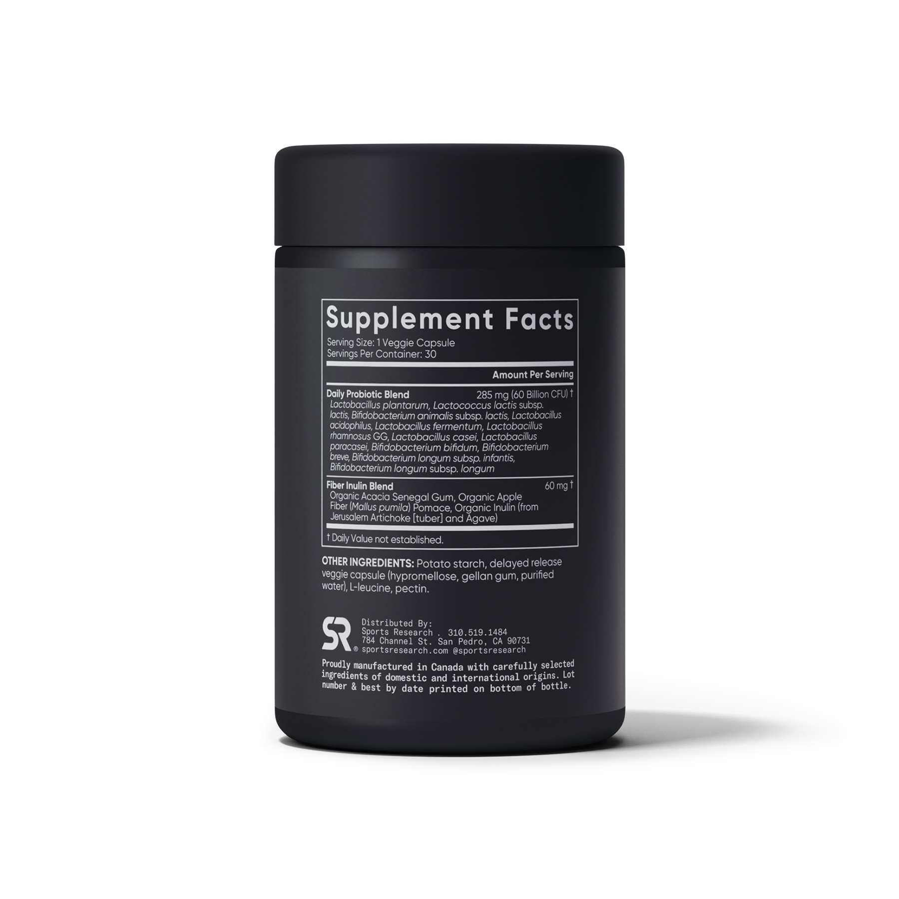 Sports Research Daily Probiotics - right angle view