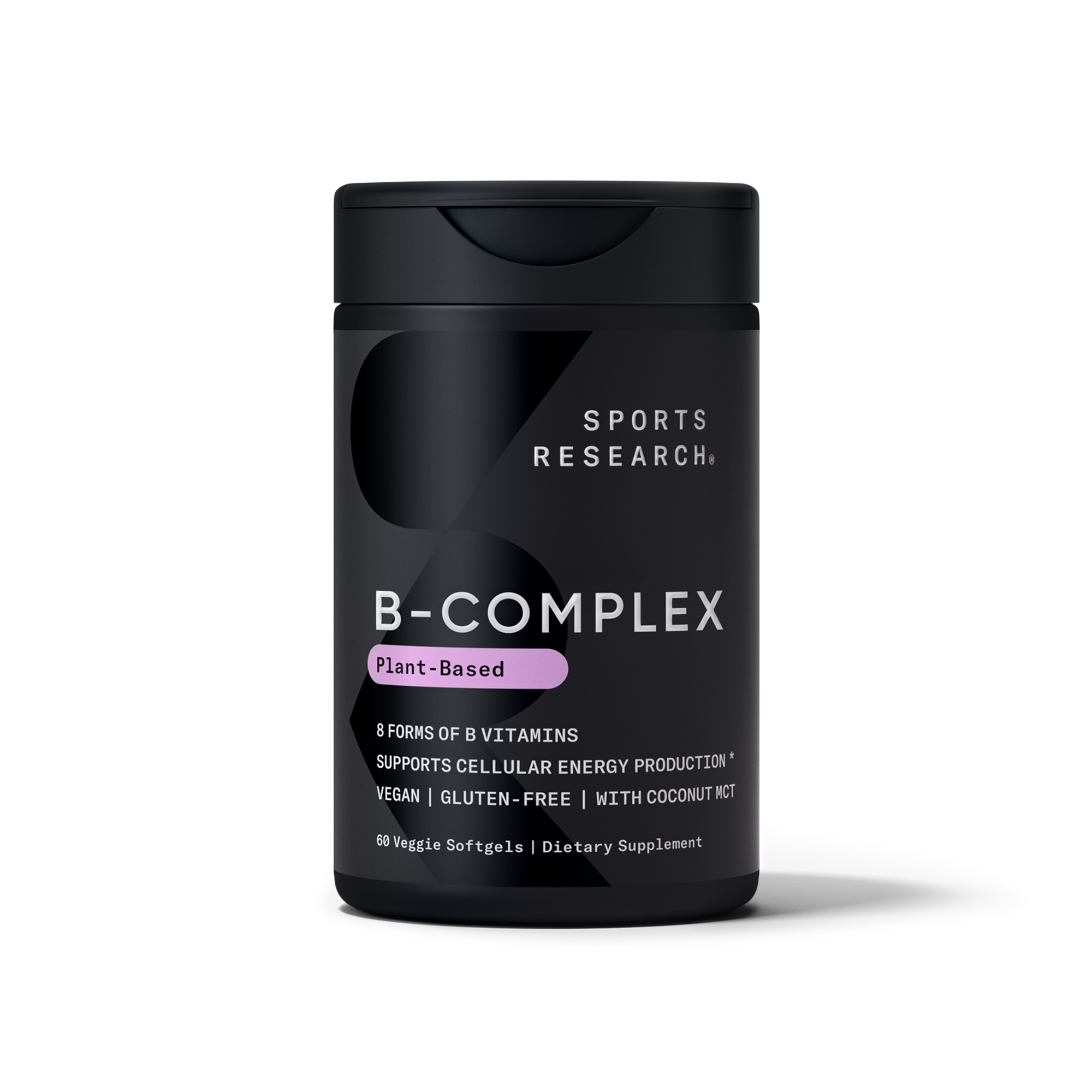 Sports Research Vitamin B Complex 60 Softgels - front of bottle