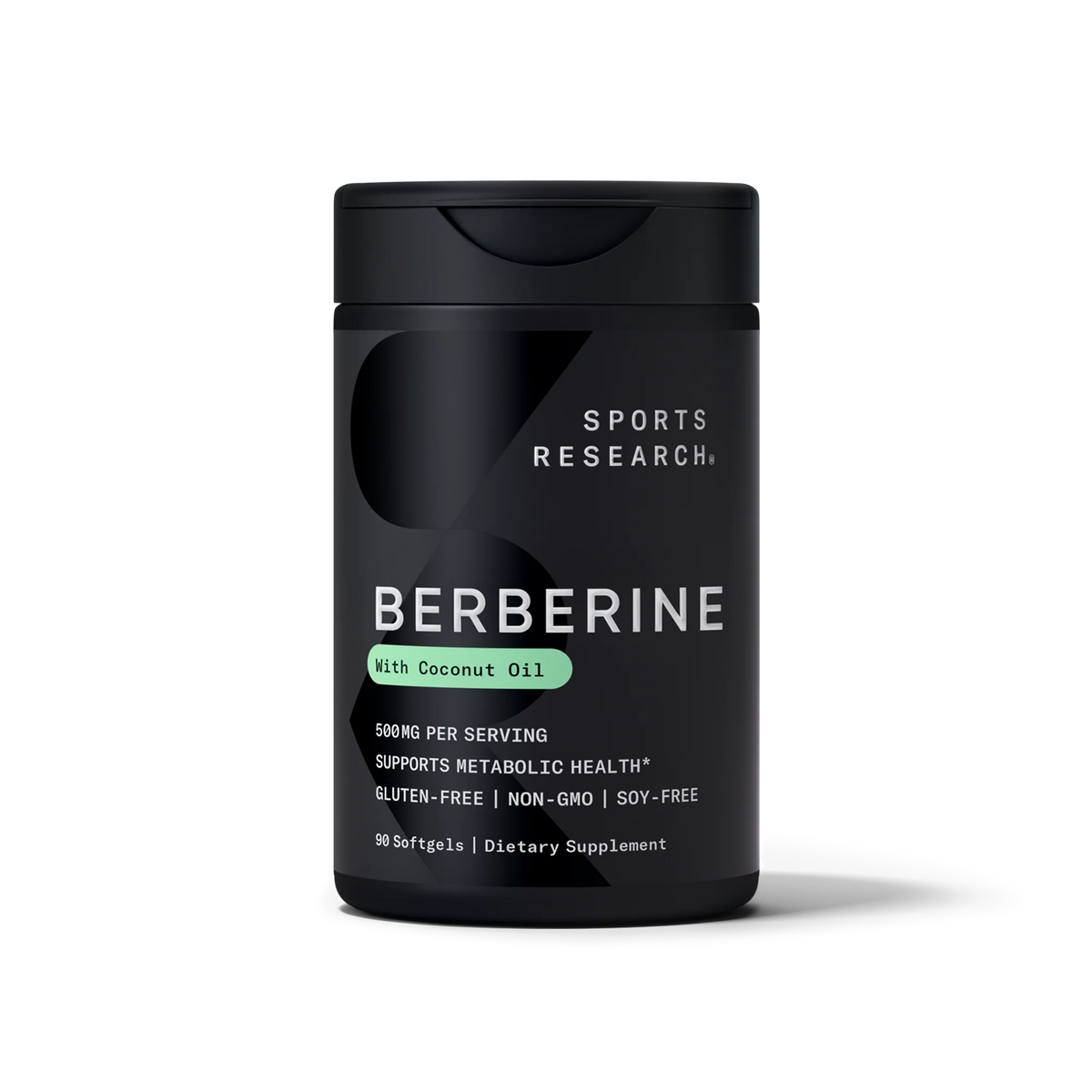 Sports Research Berberine 500mg with Coconut Oil, 90 Softgels