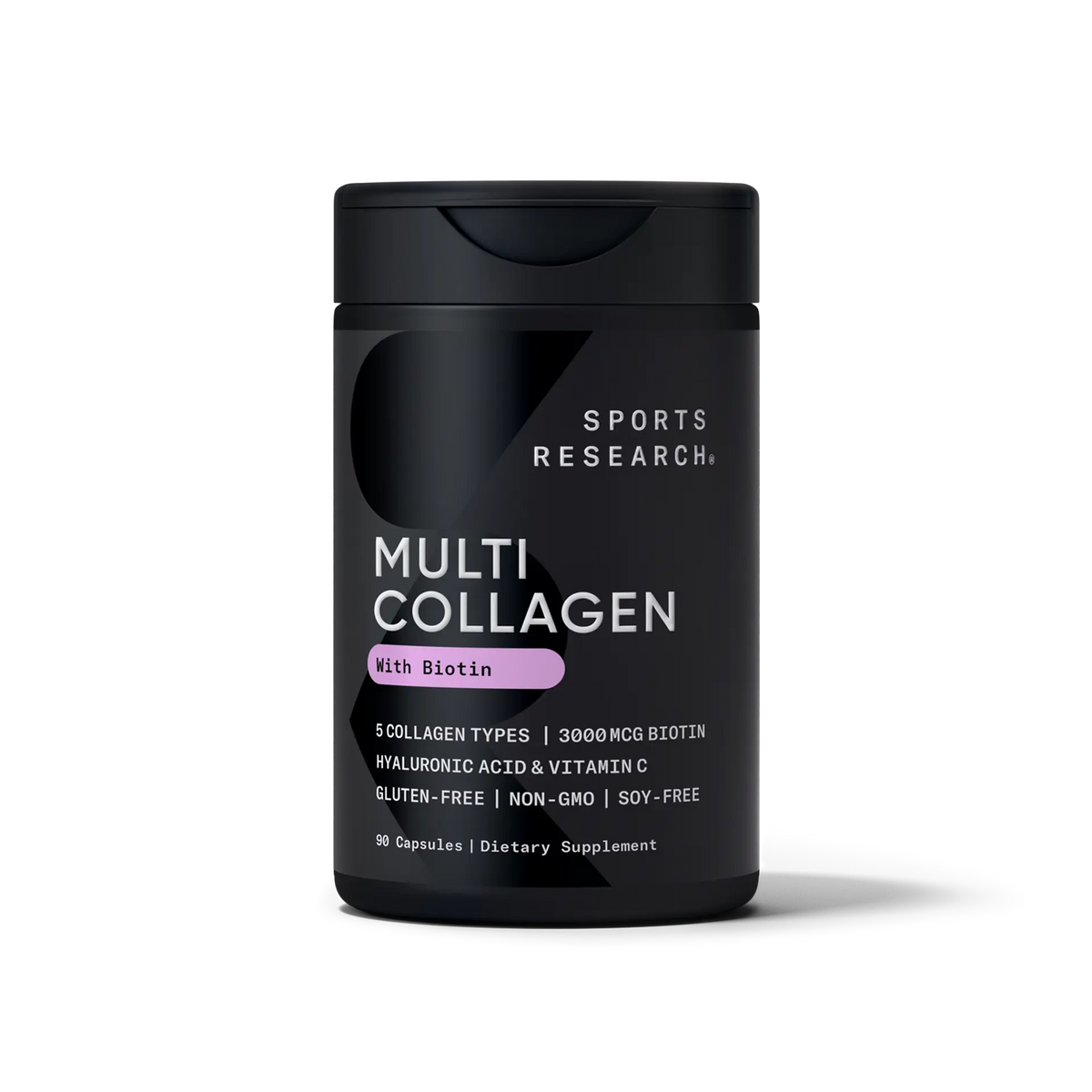 Sports Research Biotin-Infused Collagen Peptides Complex, 90 Capsules