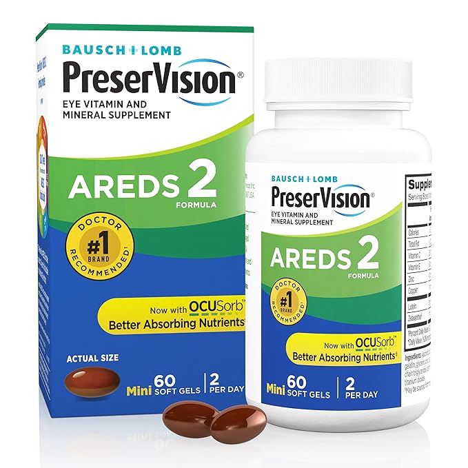 PreserVision Eye Vitamin and Mineral Supplement, Areds 2 Formula, 60 Count