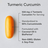 Sports Research Turmeric Curcumin C3 Complex 500 Mg with 95% Curcuminoids, Bioperine and Organic Virgin Coconut Oil.120 Capsules