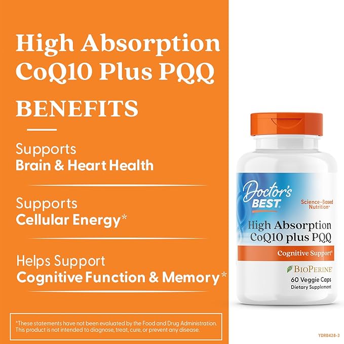 Doctor's Best, CoQ10 Plus PQQ, 60 Veggie Caps