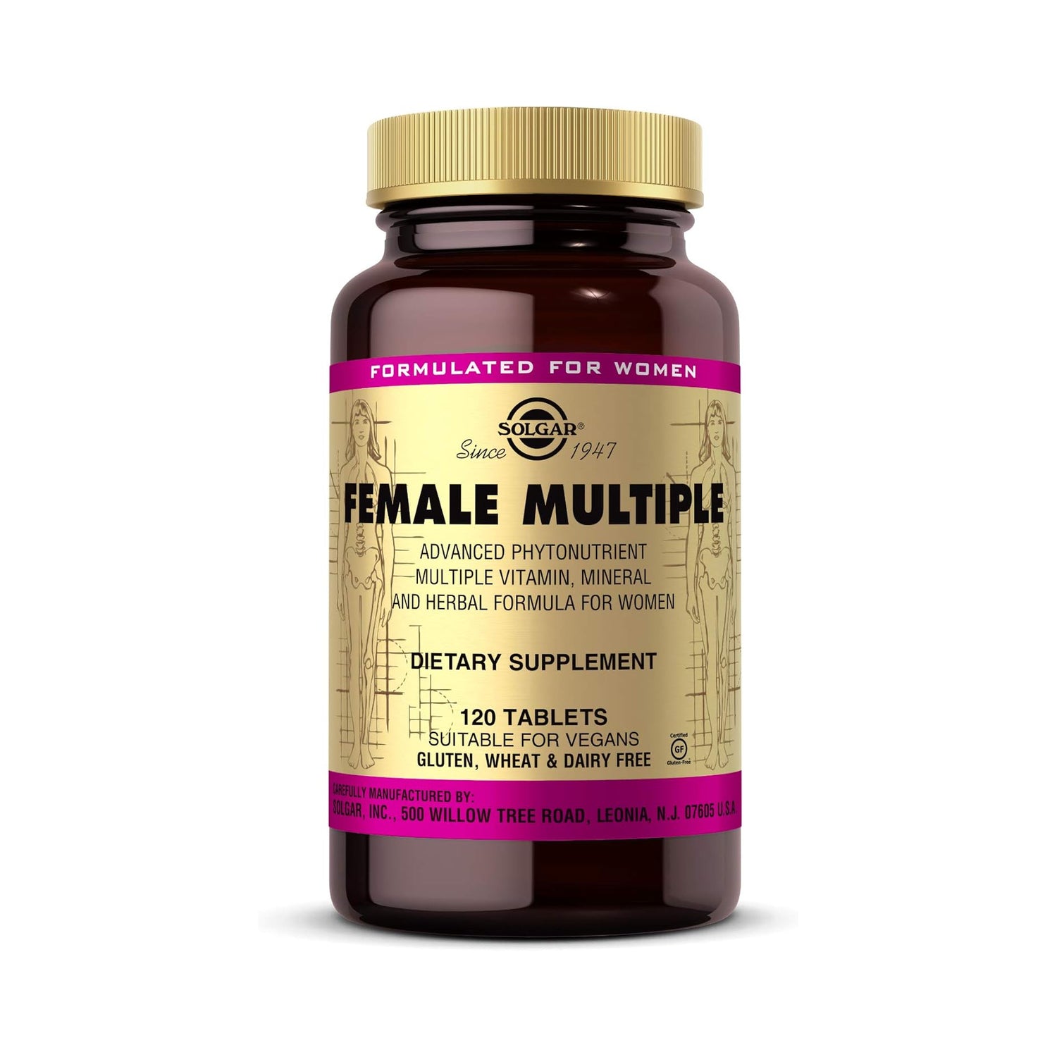Solgar Female Multiple 120ct - front of bottle
