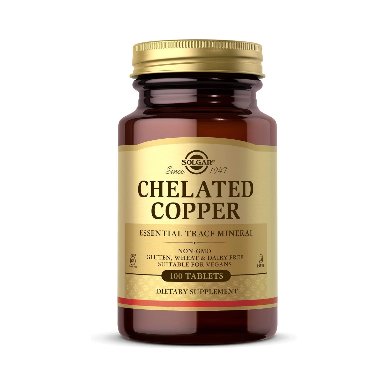 Solgar Chelated Copper 100ct - front of bottle