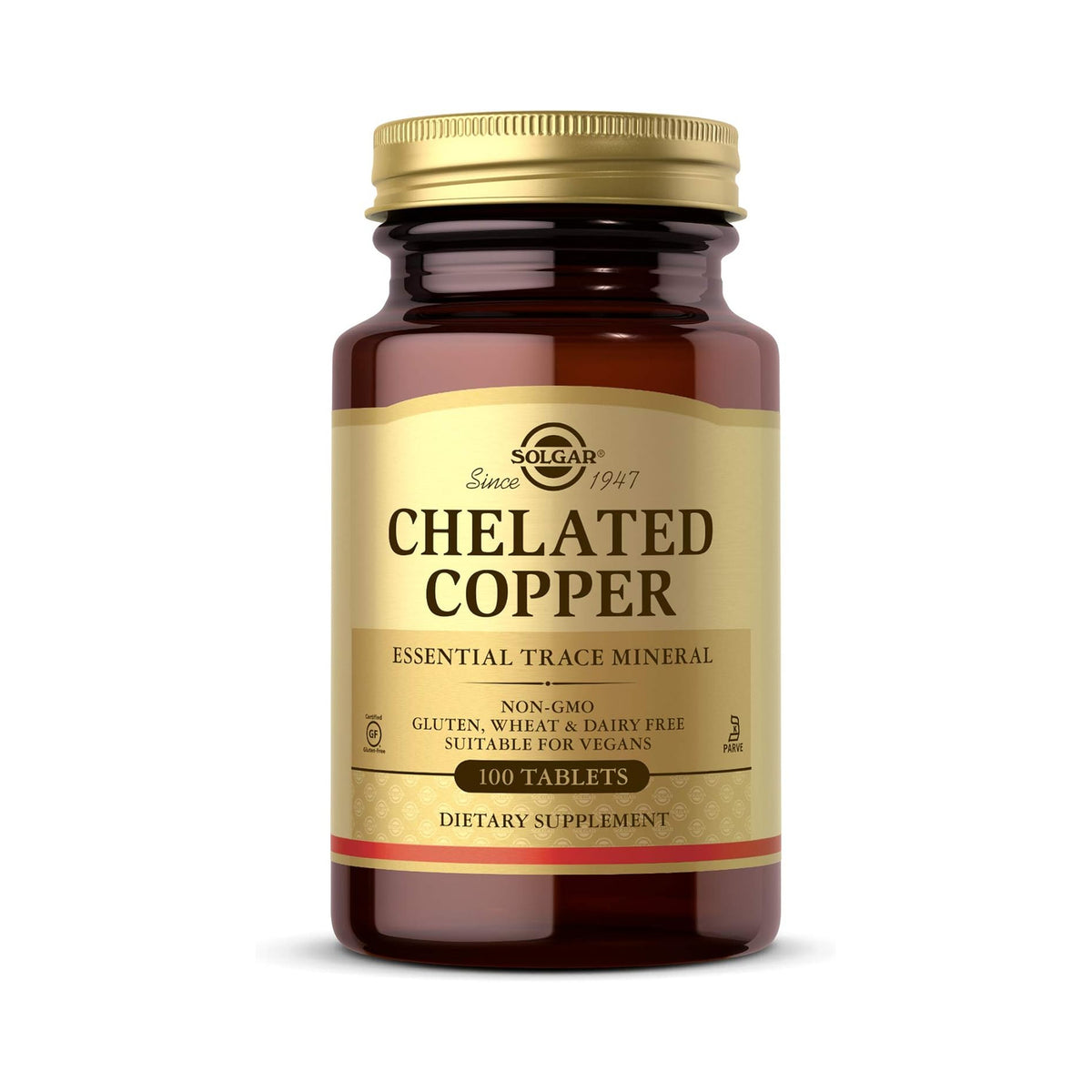 Solgar Chelated Copper 100ct - front of bottle