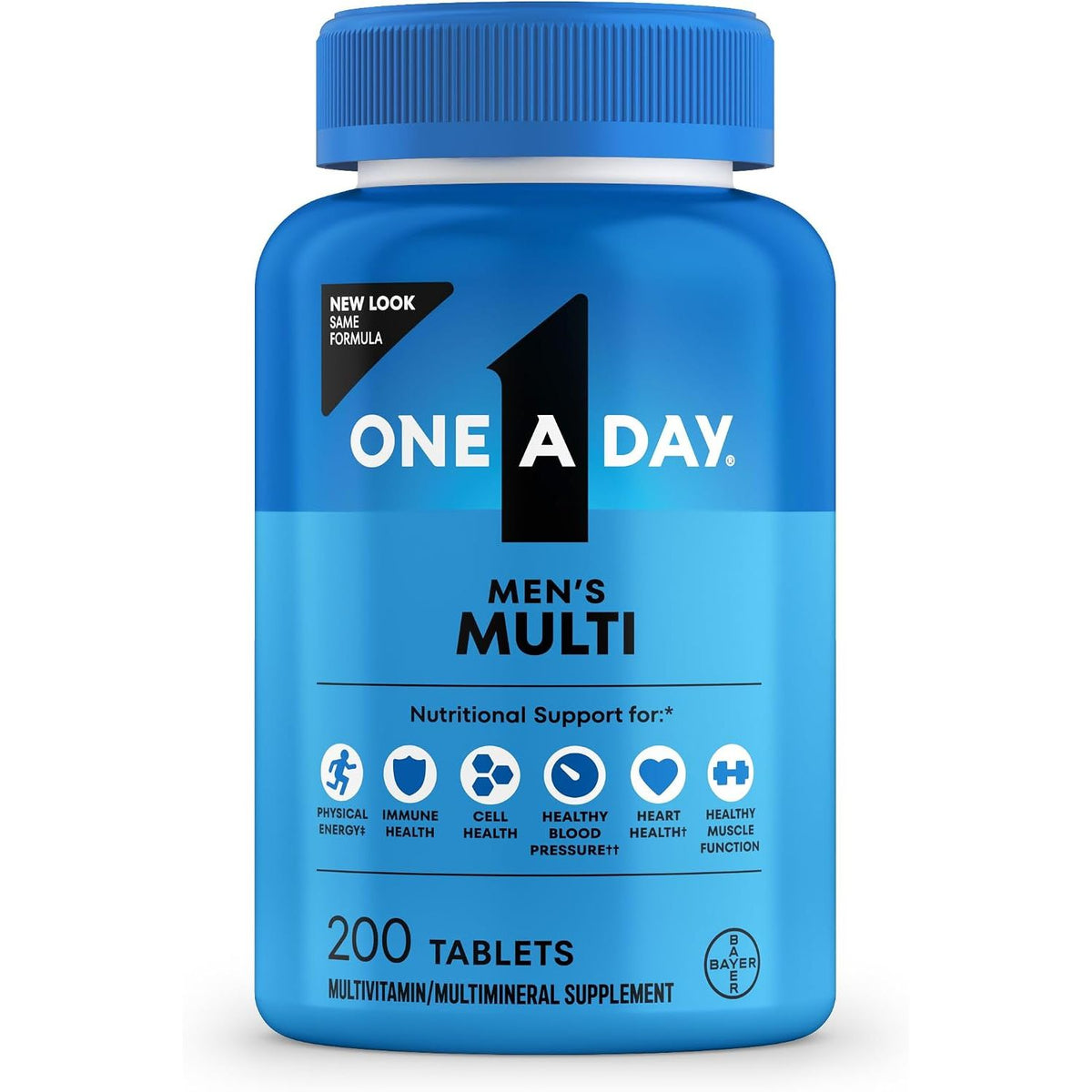 One A Day Men's 50 Plus Healthy Advantage Multivitamin 100ct - front of bottle
