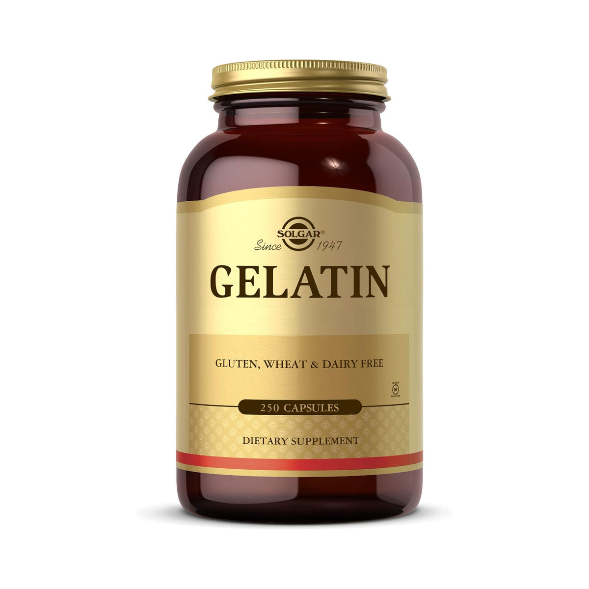 Solgar Gelatin 250ct - front of bottle