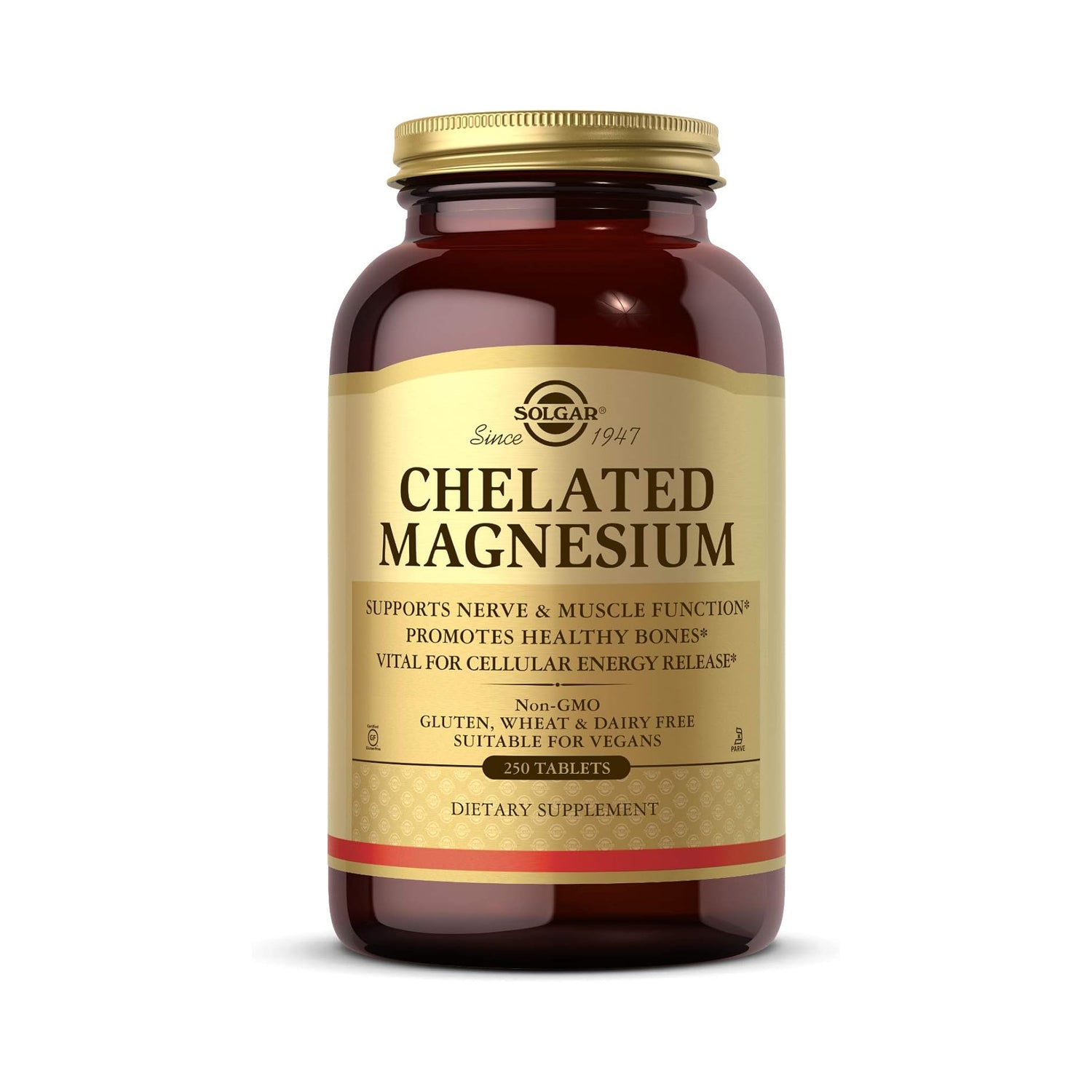 Solgar Chelated Magnesium 250ct - front of bottle