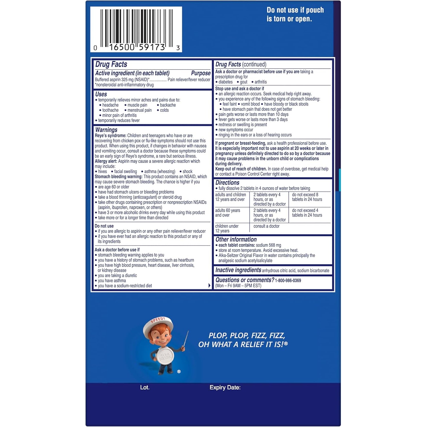 Alka-Seltzer Original Effervescent Tablets 116ct - product detail