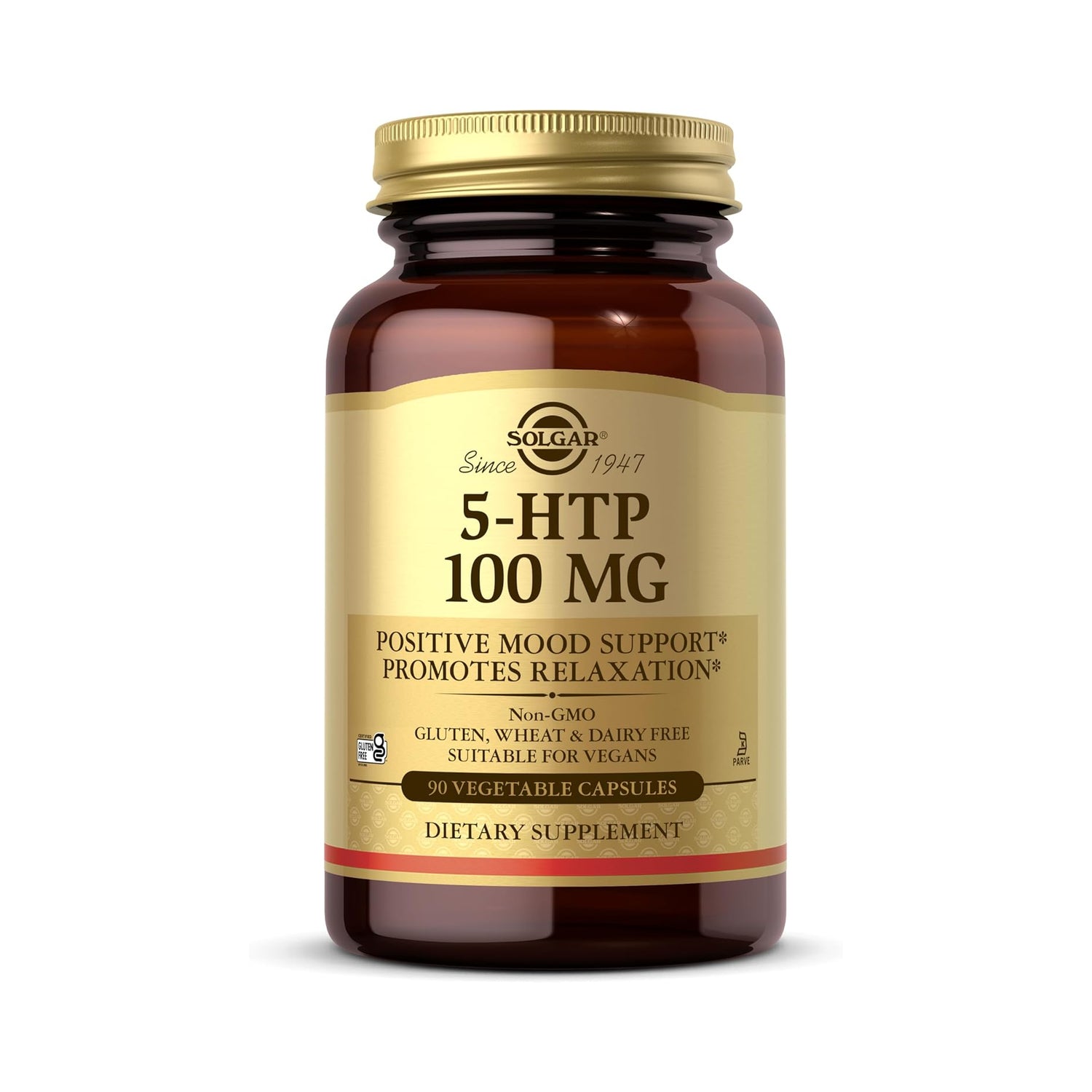 Solgar 5-HTP 100mg 90ct - front of bottle