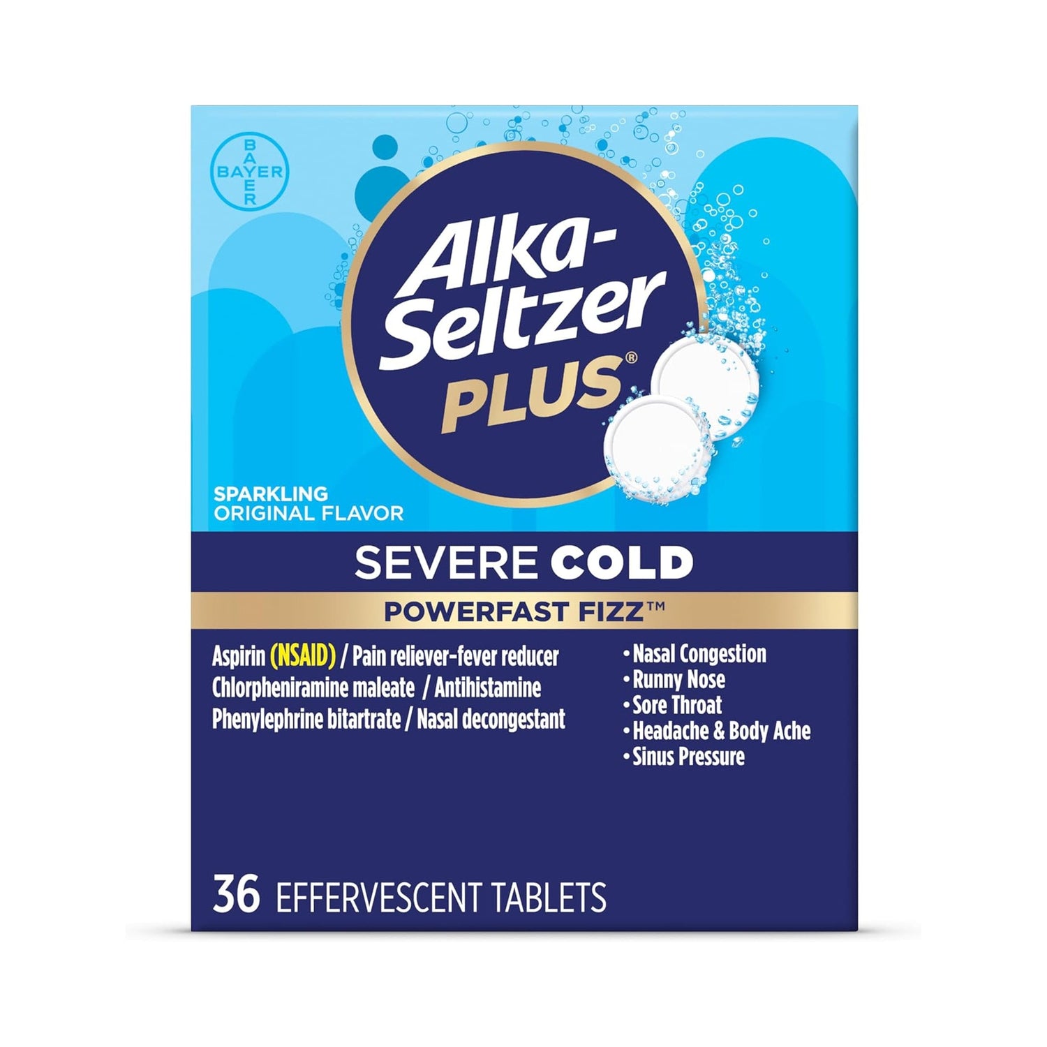 Alka-Seltzer Plus Severe Cold & Flu Citrus 48ct - front of box