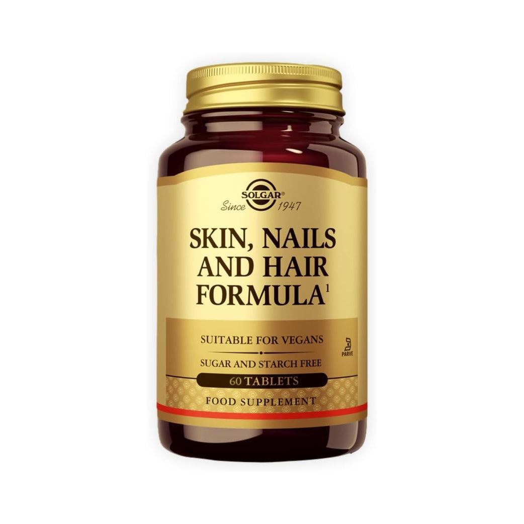 Solgar Skin Nails & Hair 60ct - front of bottle