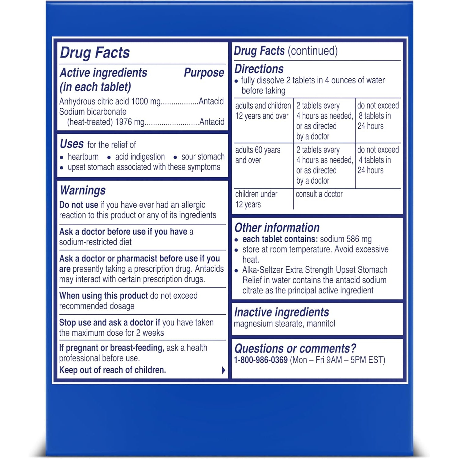 Alka-Seltzer Extra Strength Heartburn Relief 36ct - product detail