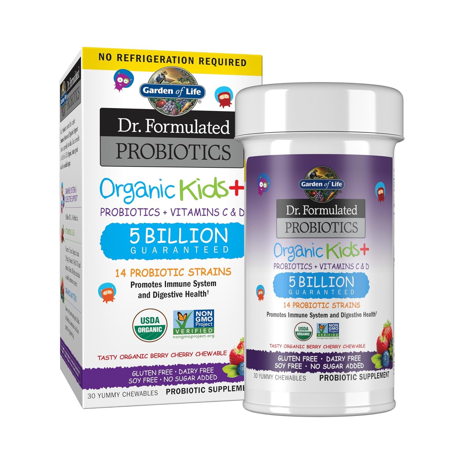 Garden of Life Organic Kids+ Probiotic Cherry 30ct - front of box
