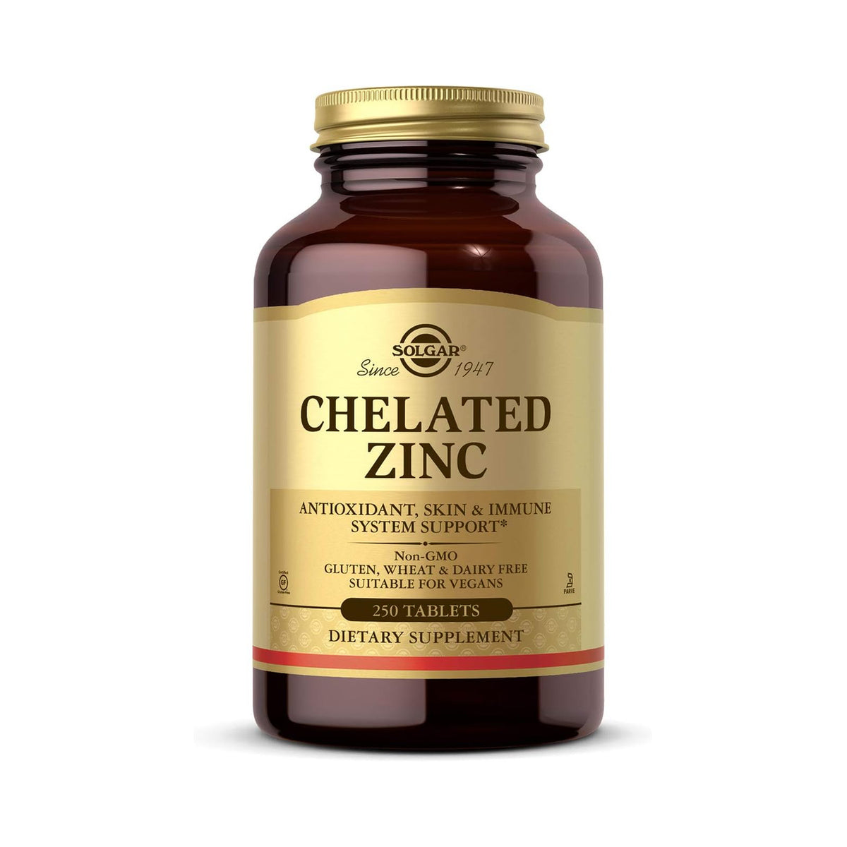 Solgar Chelated Zinc 250ct - front of bottle
