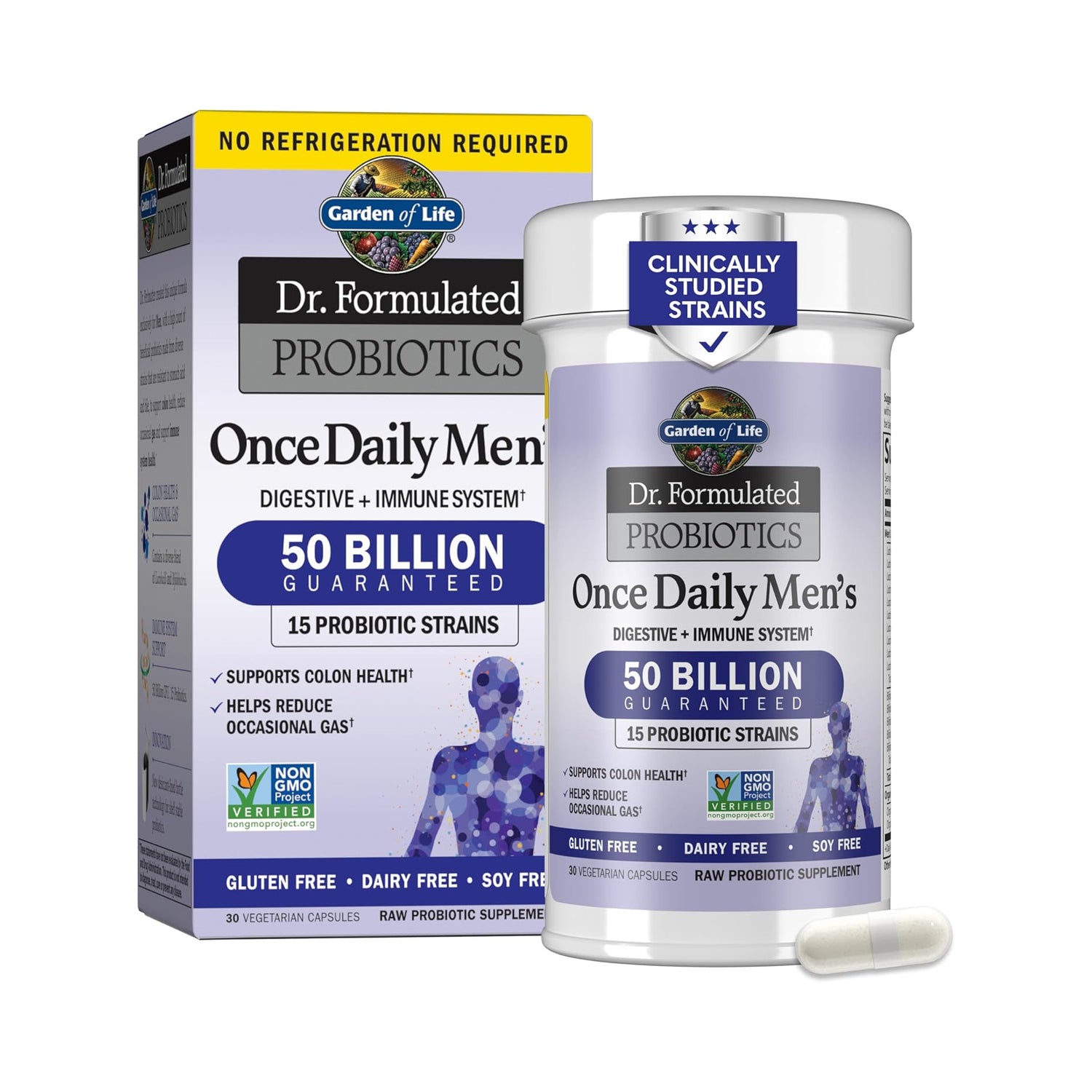 Garden of Life Once Daily Men's Probiotic 30ct - front of box