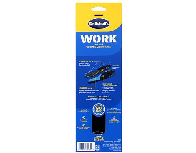Dr. Scholl's Comfort And Energy Work Insoles For Men, 1 Pair, Size 8-14