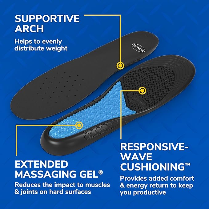 Dr. Scholl's Comfort And Energy Work Insoles For Men, 1 Pair, Size 8-14