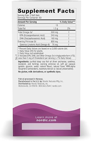 Nordic Naturals Omega Woman 500mg, 120 Softgels