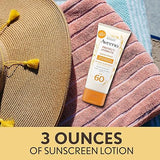 Aveeno Protect + Hydrate Moisturizing Body Sunscreen Lotion With Broad Spectrum Spf 60 & Prebiotic Oat, Weightless & Refreshing Feel, Paraben-free, Oil-free, Oxybenzone-free, 3.0 ounces