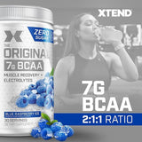 Xtend Bcaas Powder For Adults(Pre-Workout, 7G Bcaas, 0G Carbs,Sugar & Calories, 3.5 Leucine, 2.5G L-Glutamine, 1G Citrulline Malate) - 402 Gm, 30 Servings (Blue Raspberry)