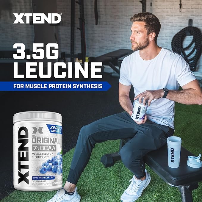 Xtend Bcaas Powder For Adults(Pre-Workout, 7G Bcaas, 0G Carbs,Sugar & Calories, 3.5 Leucine, 2.5G L-Glutamine, 1G Citrulline Malate) - 402 Gm, 30 Servings (Blue Raspberry)