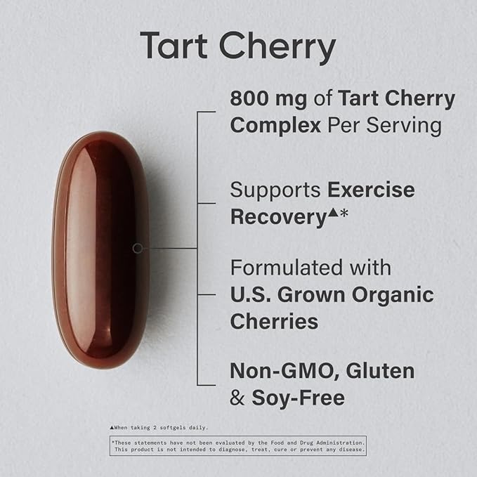 Sports Research Tart Cherry Concentrate With Antioxidants & Flavonoids - 60 Liquid Softgels
